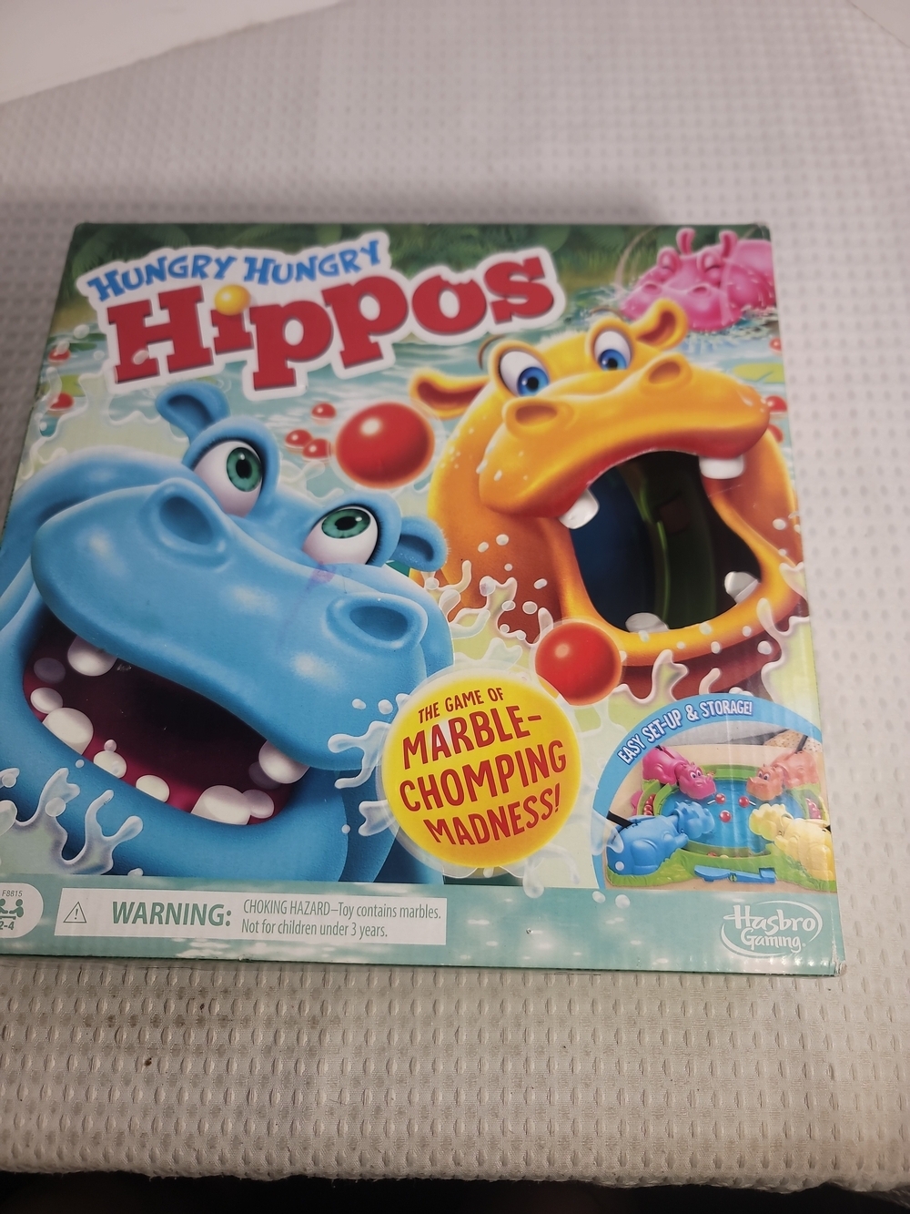Hasbro Hungry Hungry Hippos Kids Game - Blue & Orange